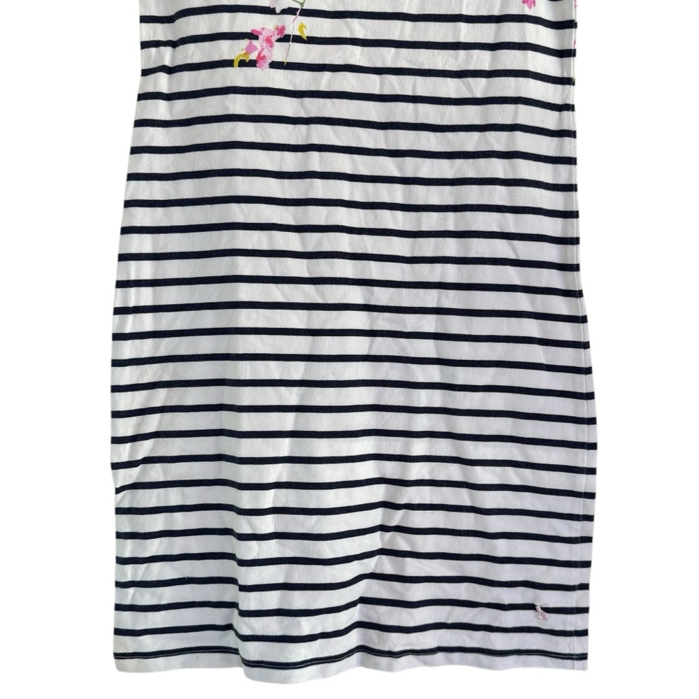 Joules Clothing Floral Print Womens Mini Striped T-Shirt Dress Size 2 - Picture 4 of 11